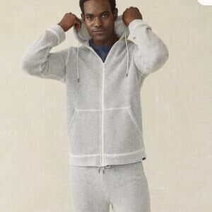 Faherty Whitewater Full Zip Hoodie - Grey Shell Loop